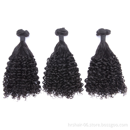Li&queen Hair 10A Grade Virgin Brazilian Cuticle Aligned Pissy Curl Double Drawn Hair Extensions